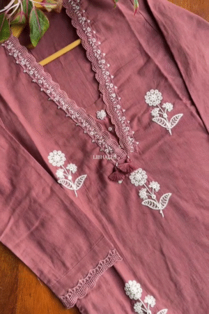 Elegant Embroidered Kurta Pant Set – A Blend of Tradition & Modern Comfort