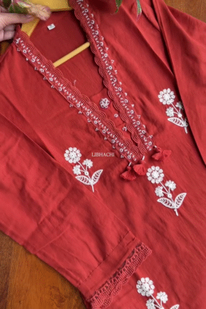 Elegant Embroidered Kurta Pant Set – A Blend of Tradition & Modern Comfort