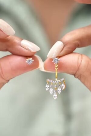 Elegant Dual-Style Crystal Drop Earrings