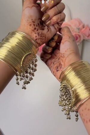 Golden Bridal Cuff Bangles
