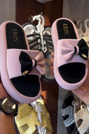 Women’s Cute Pink Bow Slide Sandals