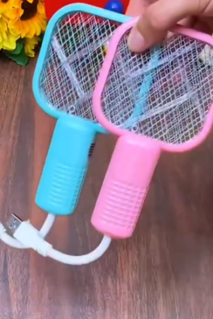 Rechargeable Electric Mosquito Swatter – USB Bug Zapper Racket for Home