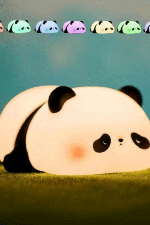 Cute Panda LED Night Light – Soft Silicone Bedside Lamp for Kids