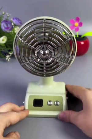 Mini Portable Table Fan with LED Display – Rechargeable Desktop Cooling Fan