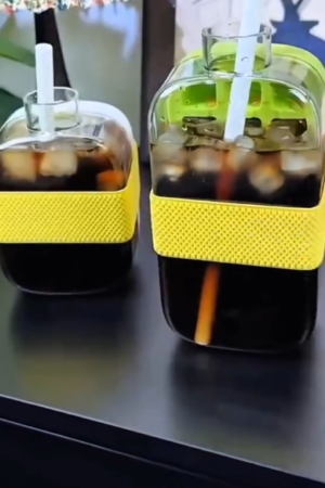 Airtight Cold Drink Dispenser Bottle with Tap & Straw – Juice & Iced Beverage Container